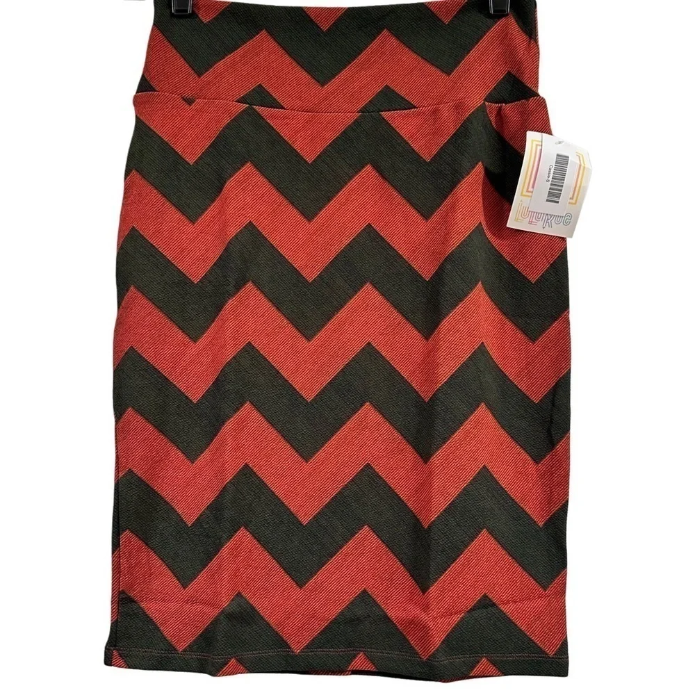 LulaRoe Cassie Pencil Skirt Stretchy High Wide Waist  Adjustable Sizes S-M 6-8 - Picture 3 of 12